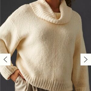 Anthropologie Pilcro Cream Boxy Sweater Size L